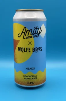 Amity Brew Co x Wolfe Bros. Heads. Can